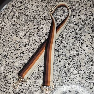 Retro-Inspired Striped Guitar Strap for Handbags